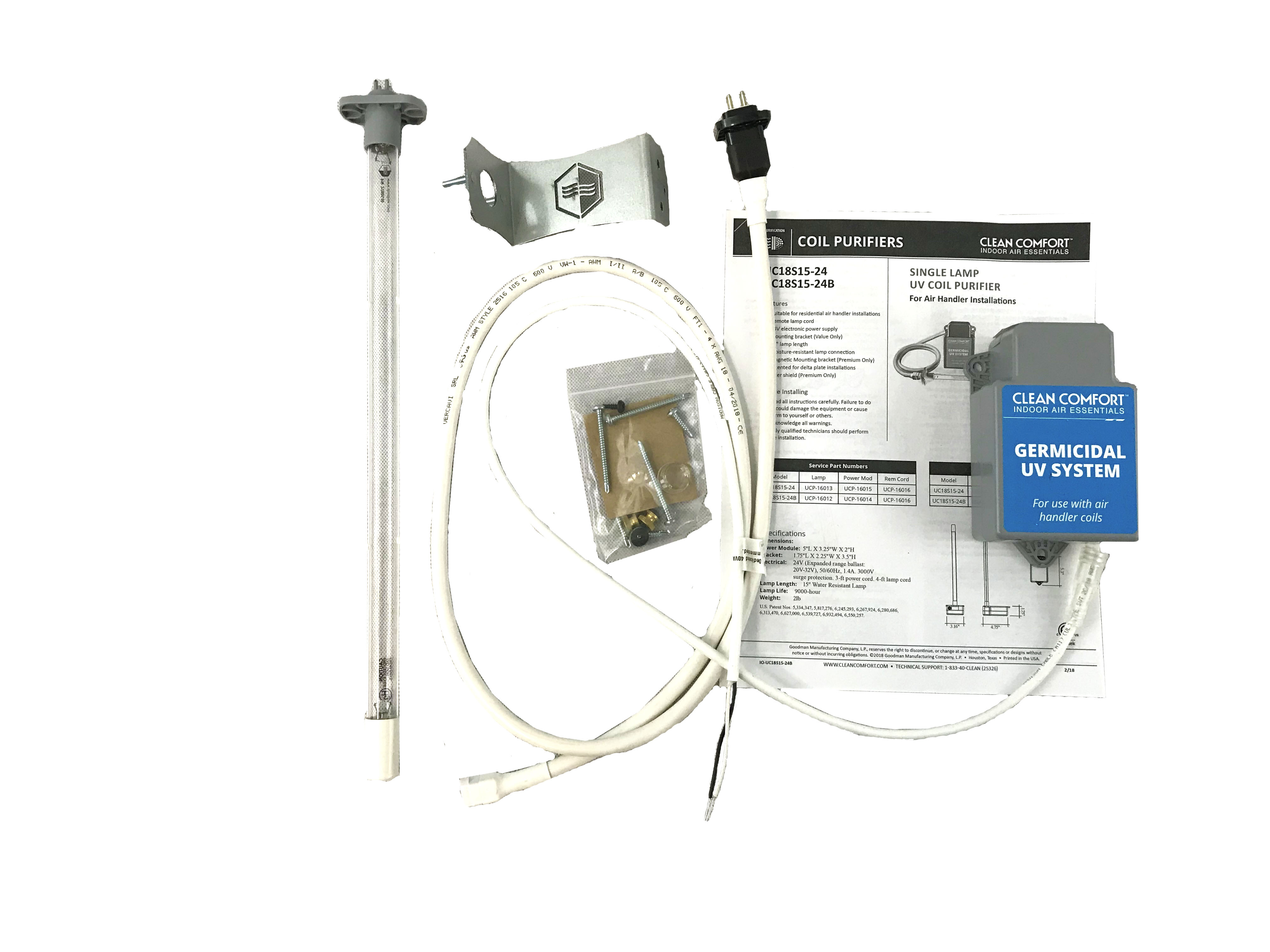 Clean Comfort Ultraviolet Germicidal UV Light 15